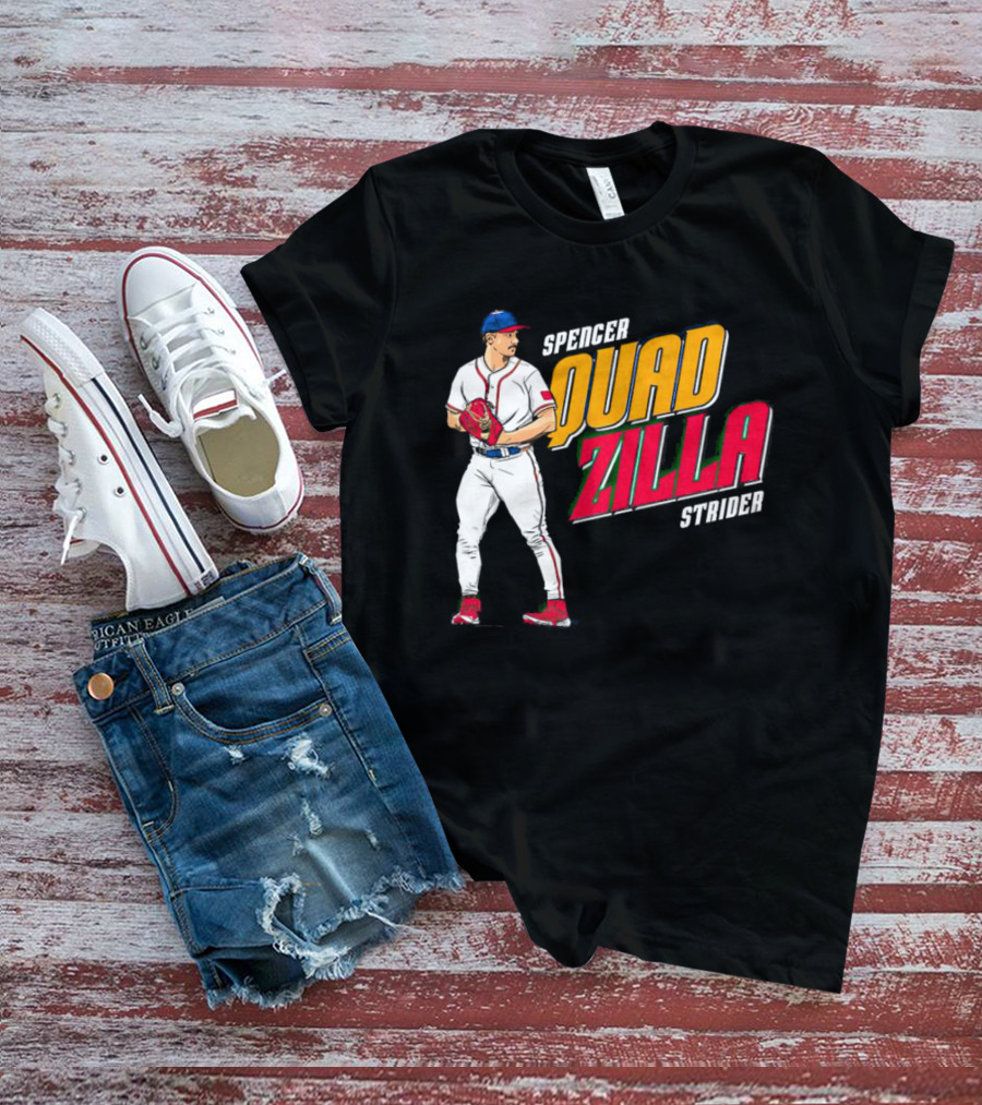 Spencer Strider Quadzilla Baseball Pitcher Image T-Shirt