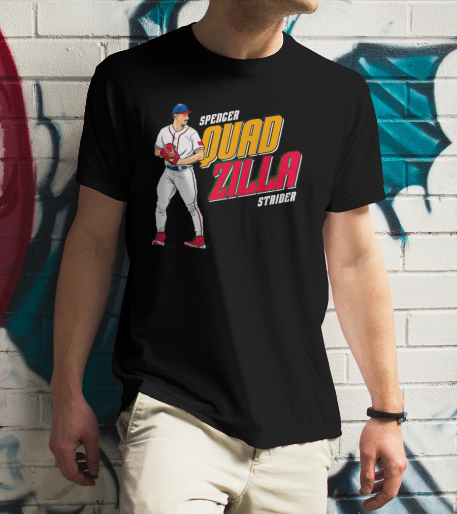 Spencer Strider Quadzilla Baseball Pitcher Image T-Shirt