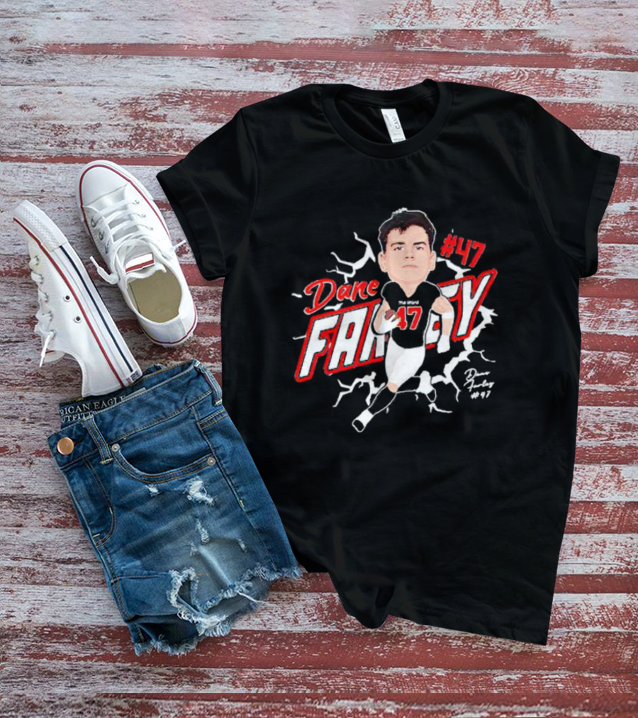 Dane Farley #47 The Undefeated Caricature Signature T-Shirt
