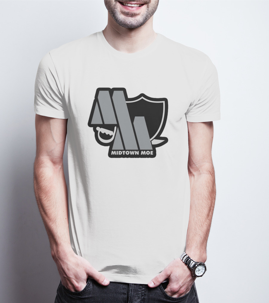 Raiders Midtown Moe Logo With Shield And Teeth T-Shirt
