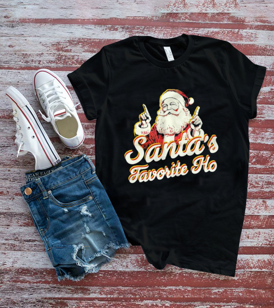 Santa’s Favorite Ho Santa Claus Retro T-Shirt