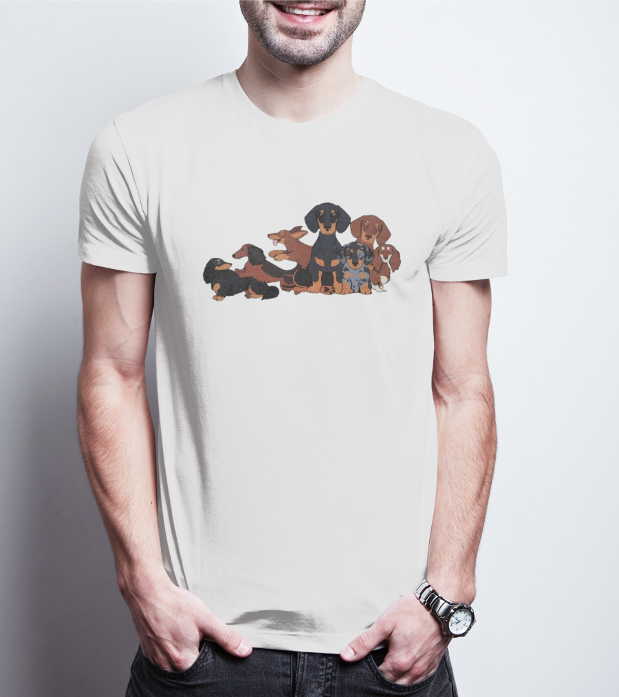 The Kentucky Dachshund Multicolored Dog Group T-Shirt