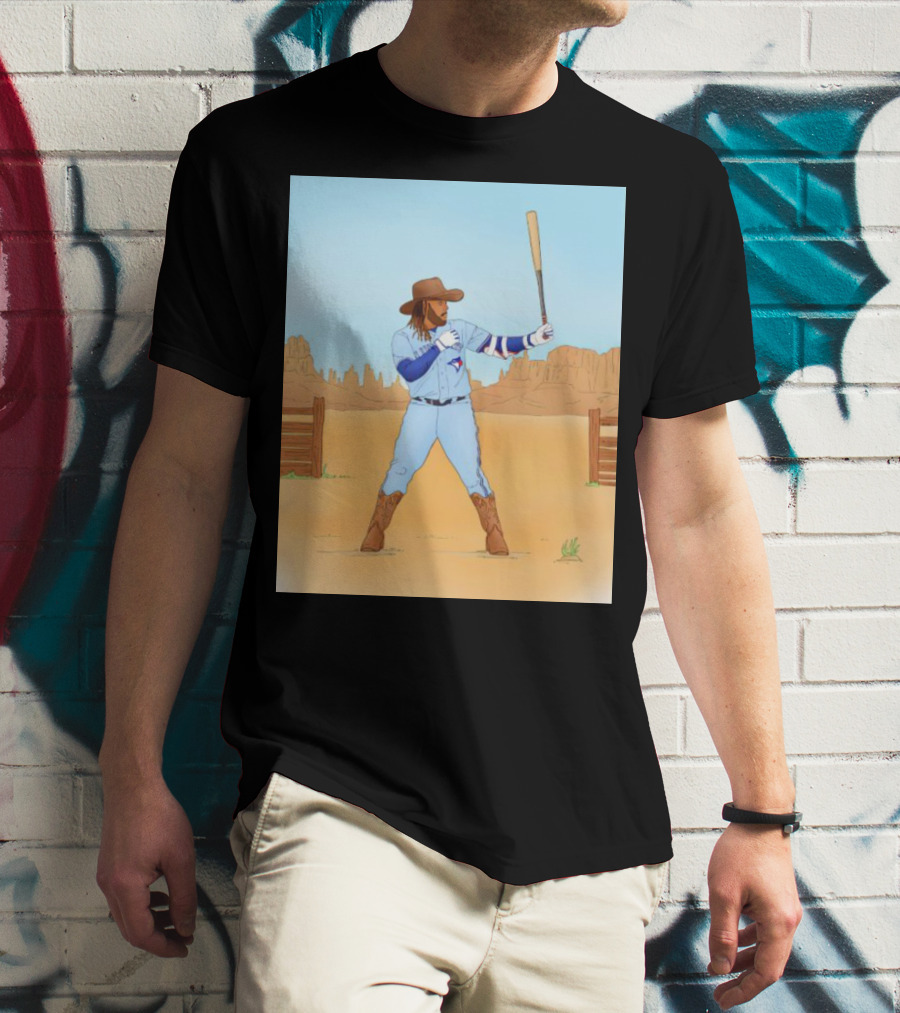 Blue Jays Vladimir Guerrero Jr. Cowboy Desert Baseball Scene T-Shirt