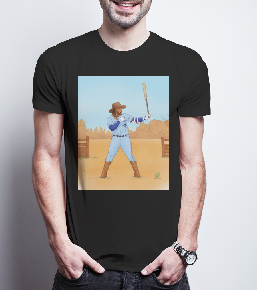 Blue Jays Vladimir Guerrero Jr. Cowboy Desert Baseball Scene T-Shirt