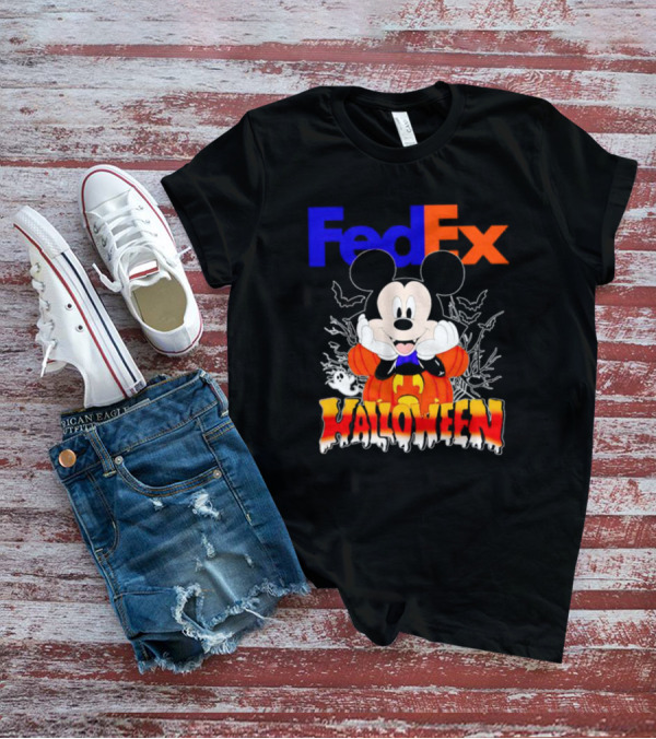 FedEx Mickey Mouse Halloween Pumpkin T-Shirt
