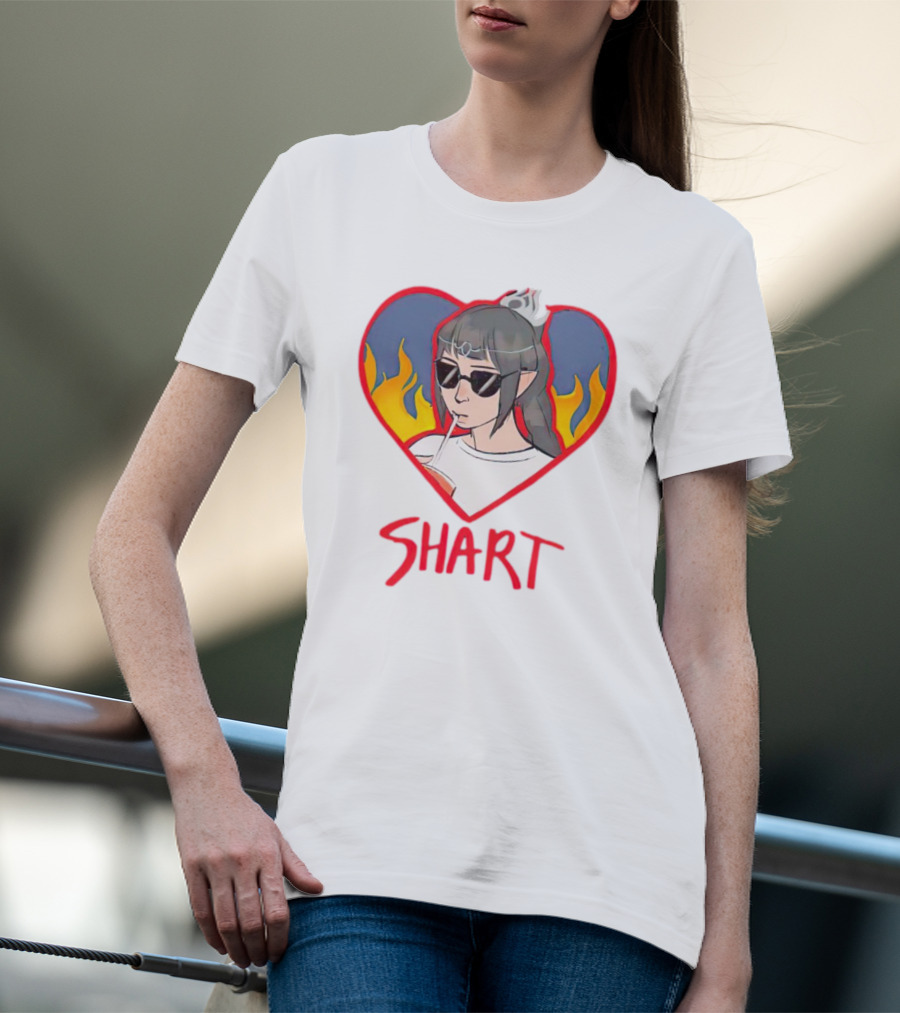 Shart Heart Sunglasses Flame Princess T-Shirt