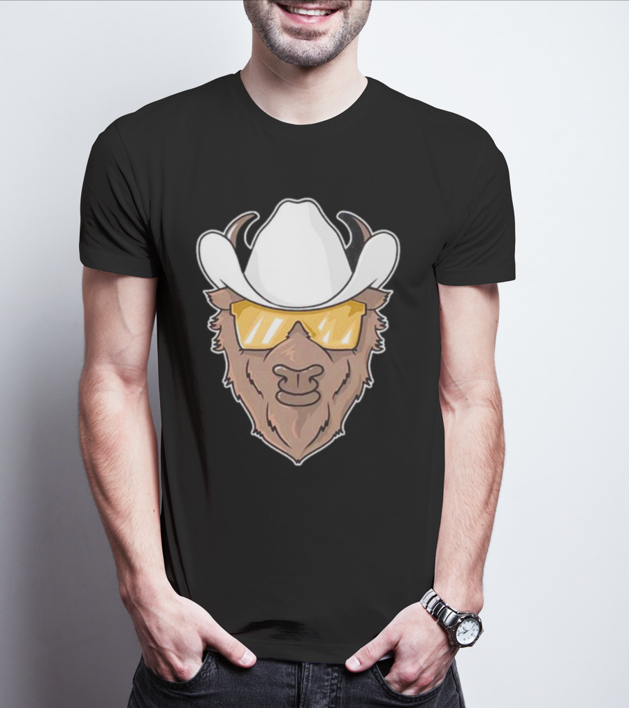 Deion Sanders Colorado Buffaloes Cowboy Hats Sunglasses Buffalo Head T-Shirt