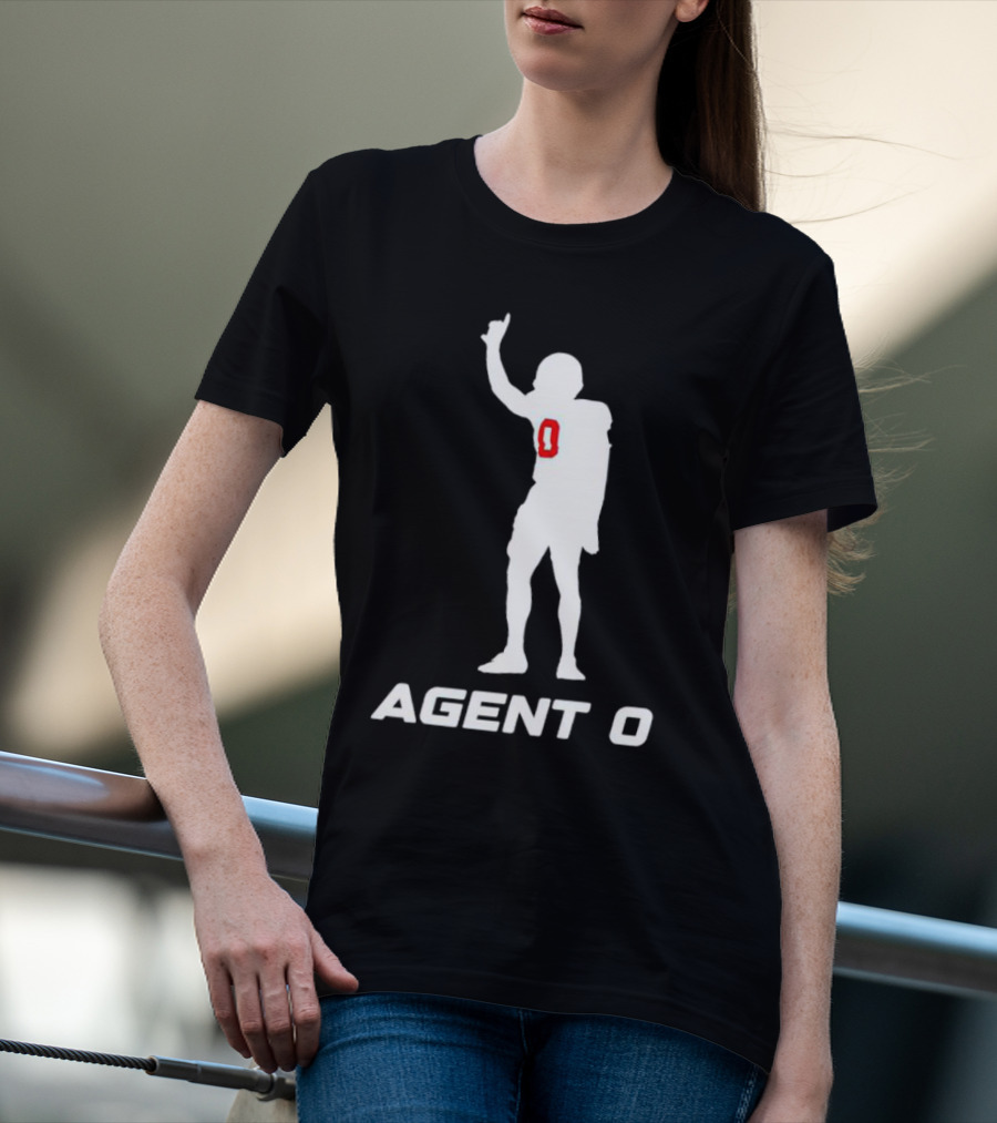 DeMarvion Overshown Agent 0 Football Silhouette Victory Pose T-Shirt