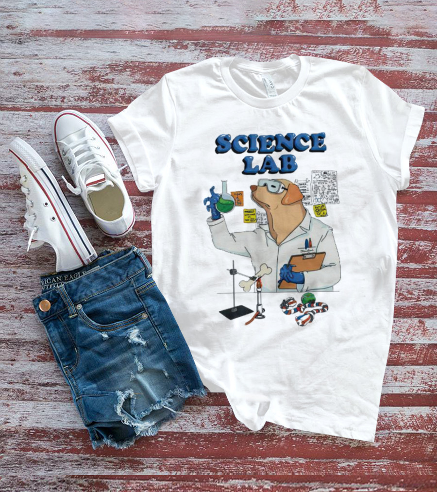 Science Lab Dog Chemistry Experiments T-Shirt