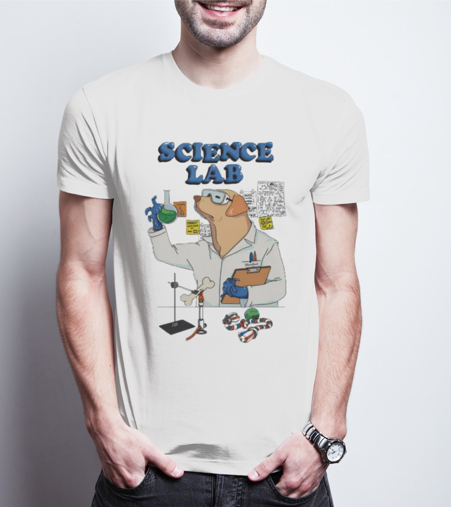 Science Lab Dog Chemistry Experiments T-Shirt