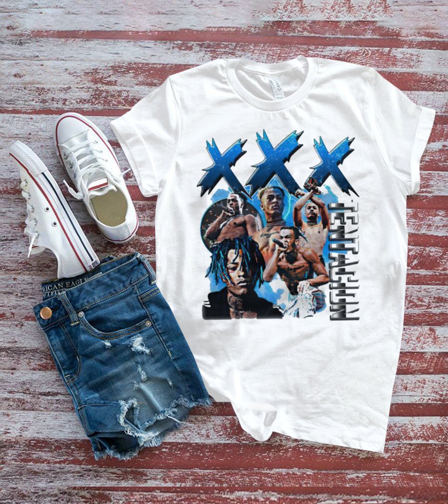XXX Tentacion Collage Blue Aesthetic T-Shirt