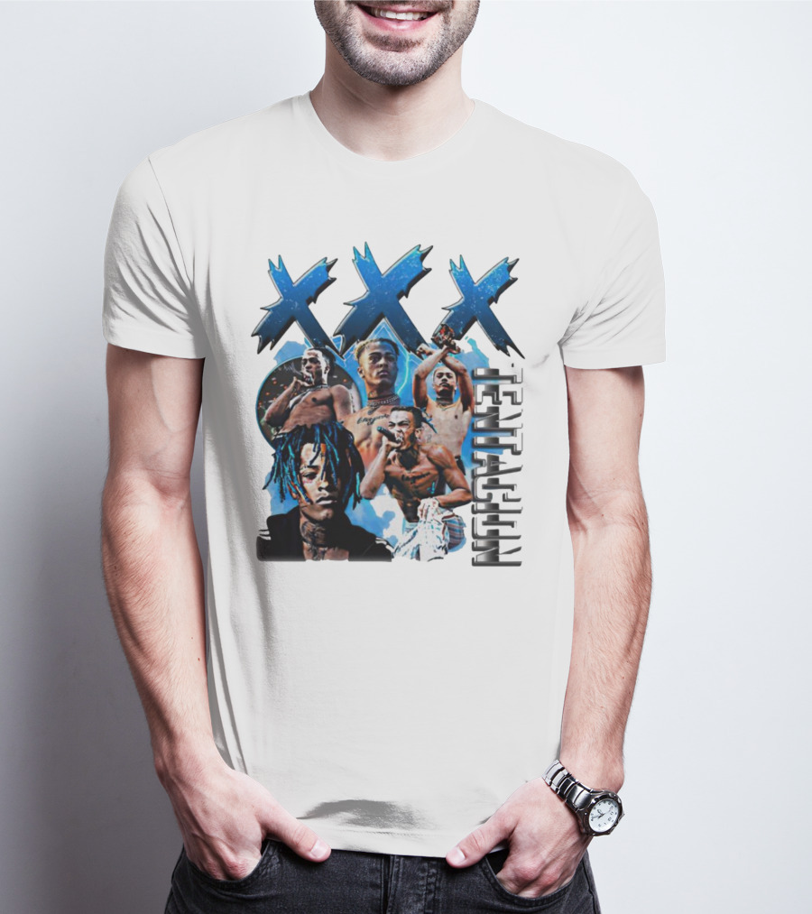 XXX Tentacion Collage Blue Aesthetic T-Shirt