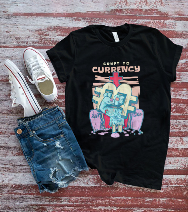 Crypt To Currency Zombie Bitcoin Graveyard Scene T-Shirt