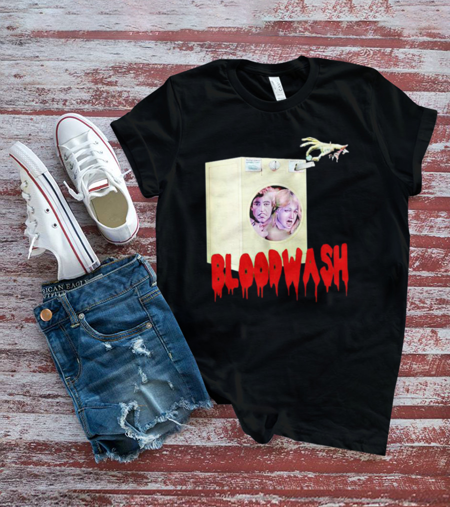 Bloodwash Haunted Laundromat Horror Washer Creature T-Shirt