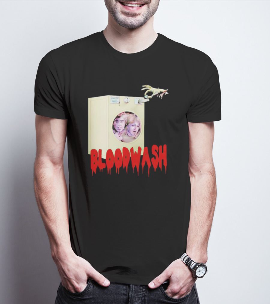Bloodwash Haunted Laundromat Horror Washer Creature T-Shirt