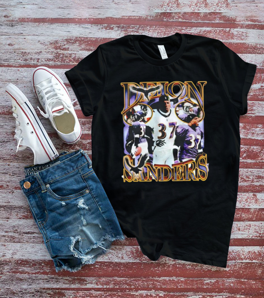 Deion Sanders Ravens Number 37 Football Dreams T-Shirt