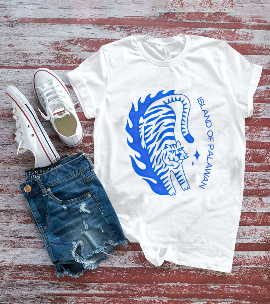 ISLAND OF PALAWAN BLUE TIGER FLAME T-Shirt