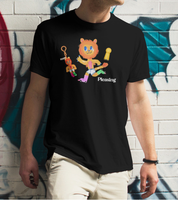 Pleasing The Lion's Underpants Bundle Colorful Roller Skating Character And Keychain T-Shirt