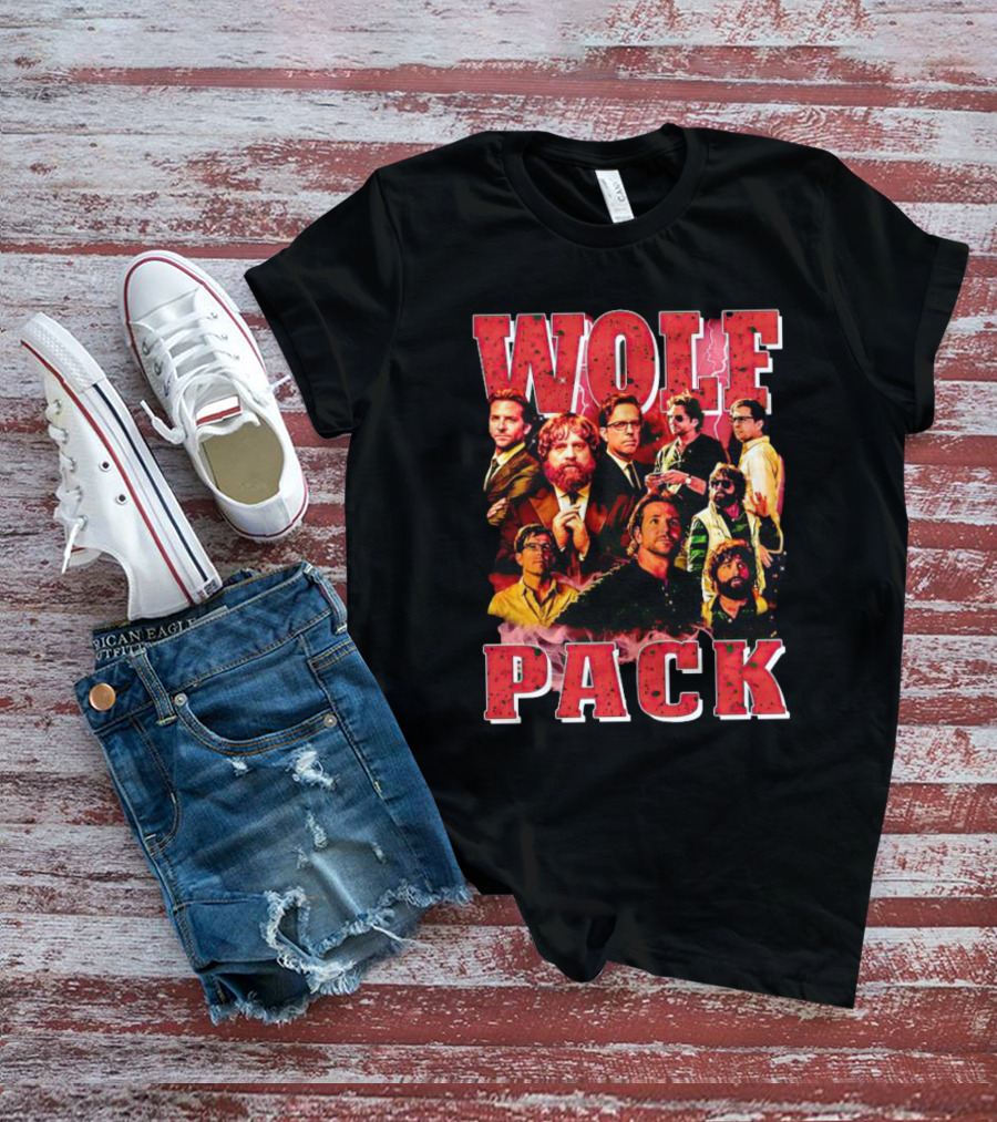 WOLF PACK Picture Collage Hangover Movie Cast Reunion T-Shirt