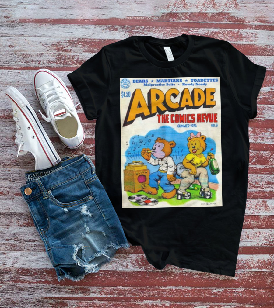 Arcade The Comics Revue Bears Martians Toadettes Summer 1976 No. 6 Malpractice Suite Rowdy Noody T-Shirt