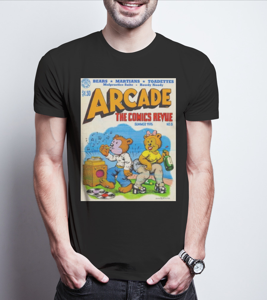 Arcade The Comics Revue Bears Martians Toadettes Summer 1976 No. 6 Malpractice Suite Rowdy Noody T-Shirt