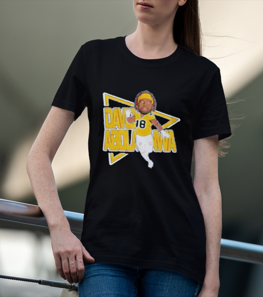 David Abolarinwa 18 Football Caricature Signature T-Shirt