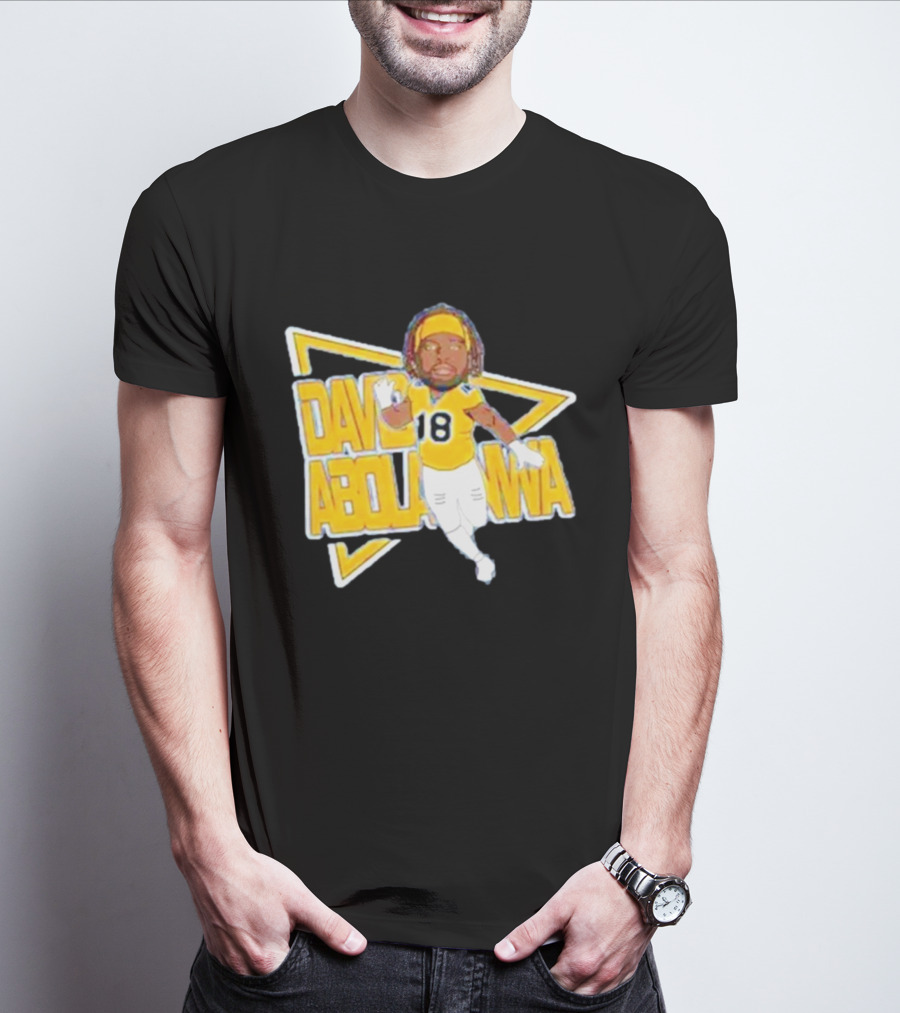 David Abolarinwa 18 Football Caricature Signature T-Shirt