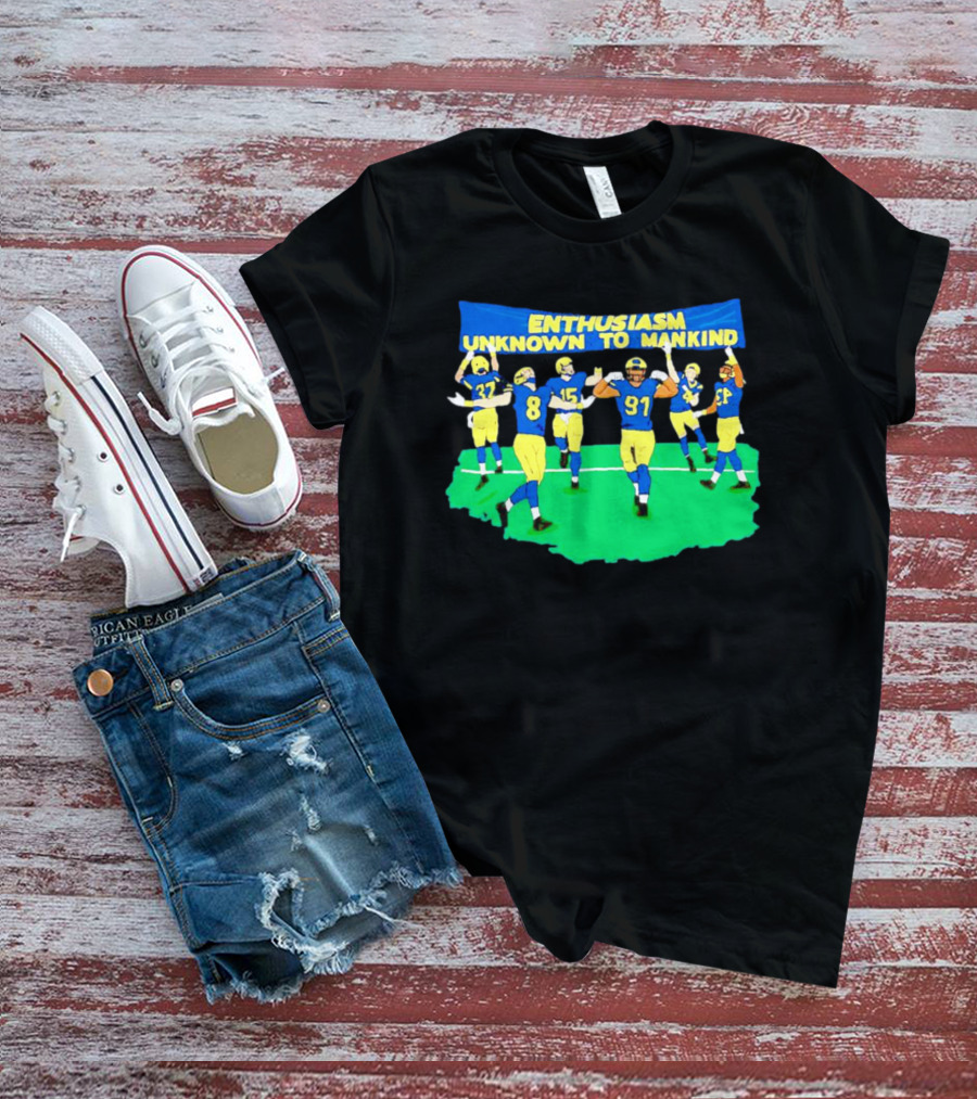 Michigan Wolverines Enthusiasm Unknown To Mankind Football Players Celebrating T-Shirt