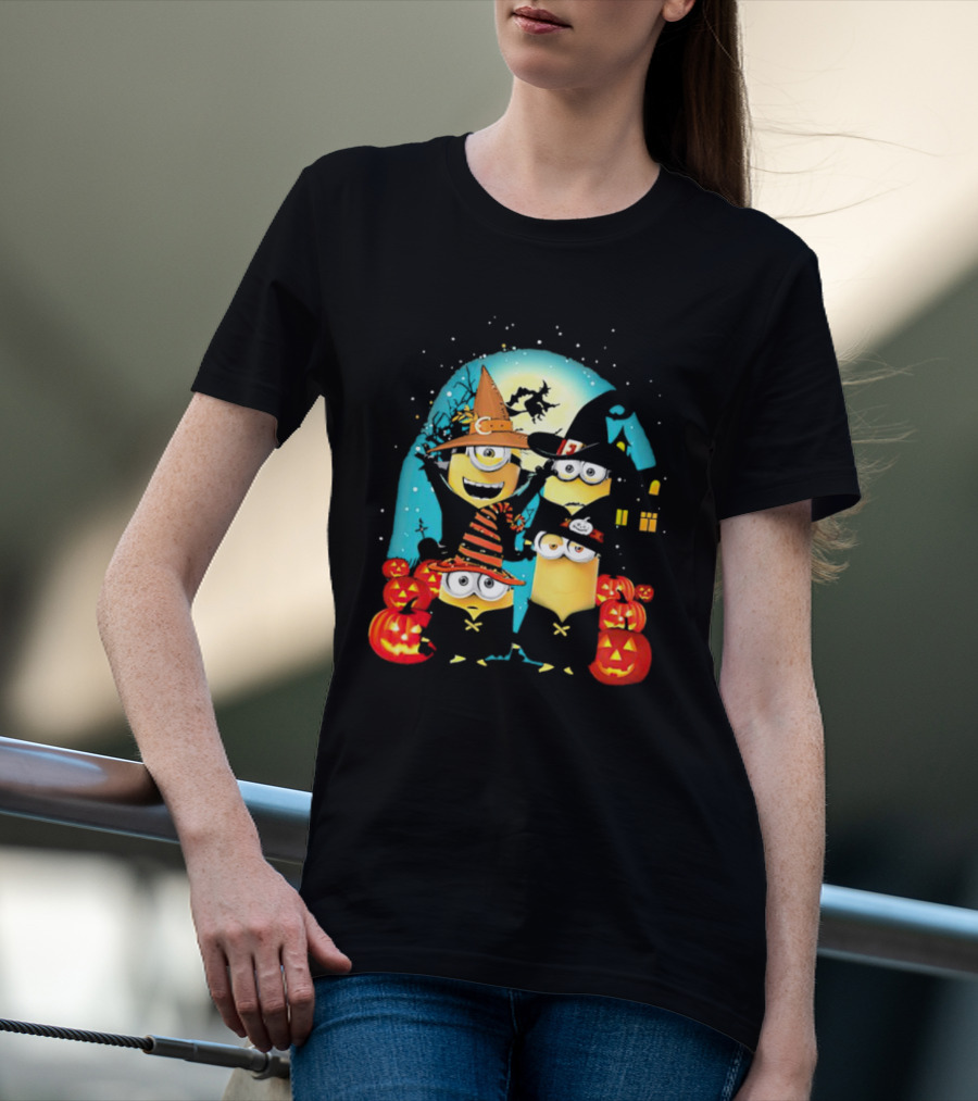 Minions Halloween Night Pumpkin Witch Costumes T-Shirt