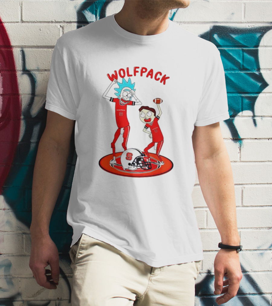NC State Wolfpack Rick And Morty Football Dance Party T-Shirt
