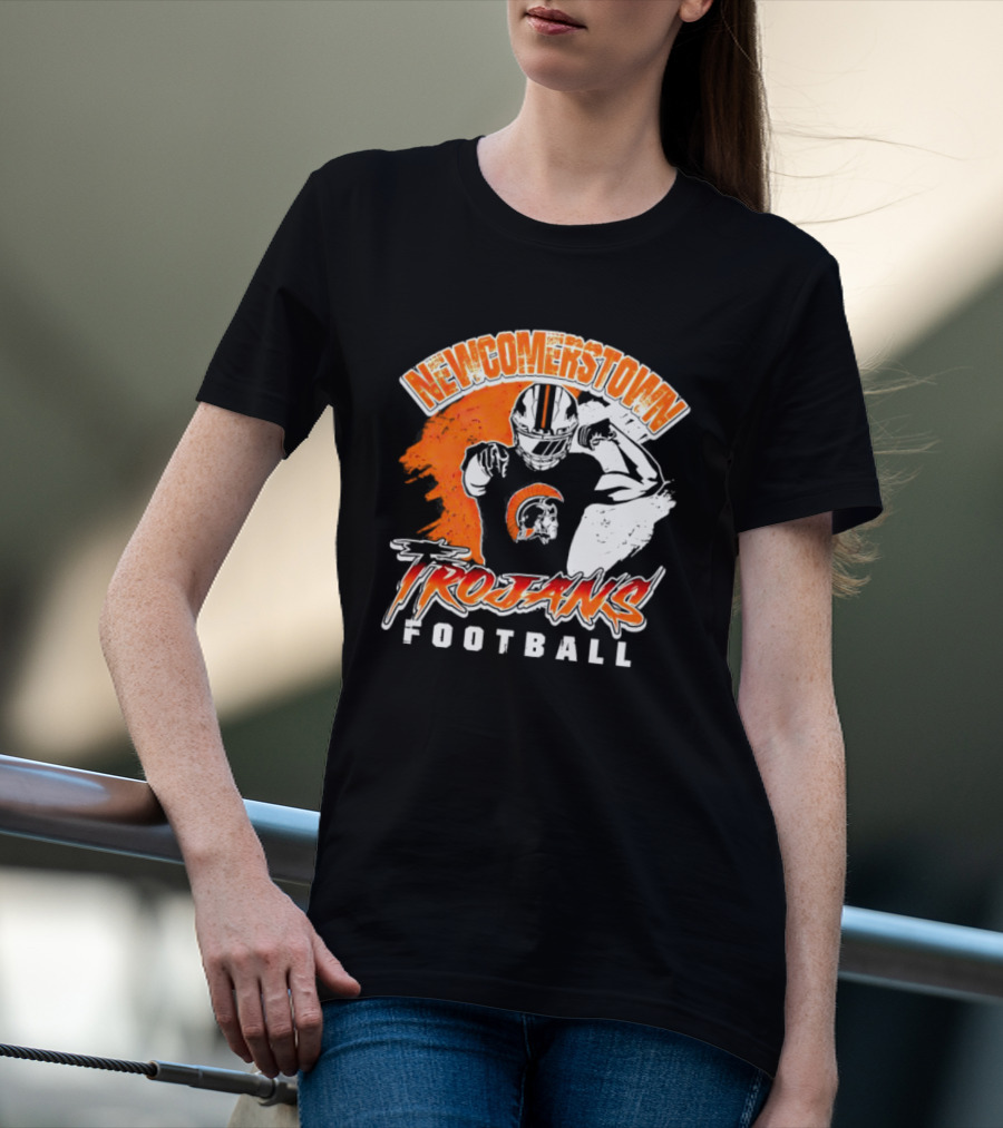 Newcomerstown Trojans Football Fierce Spirit And Helmet T-Shirt