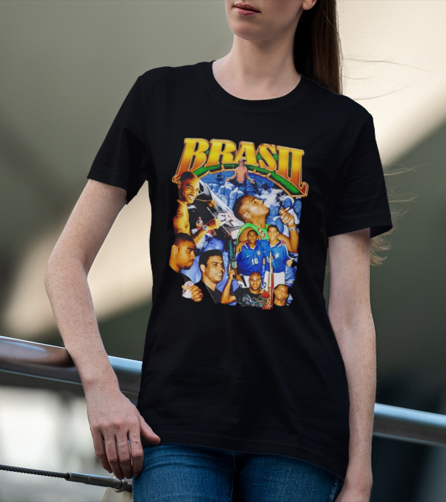 BRASIL Soccer Celebration Icons And Fans T-Shirt