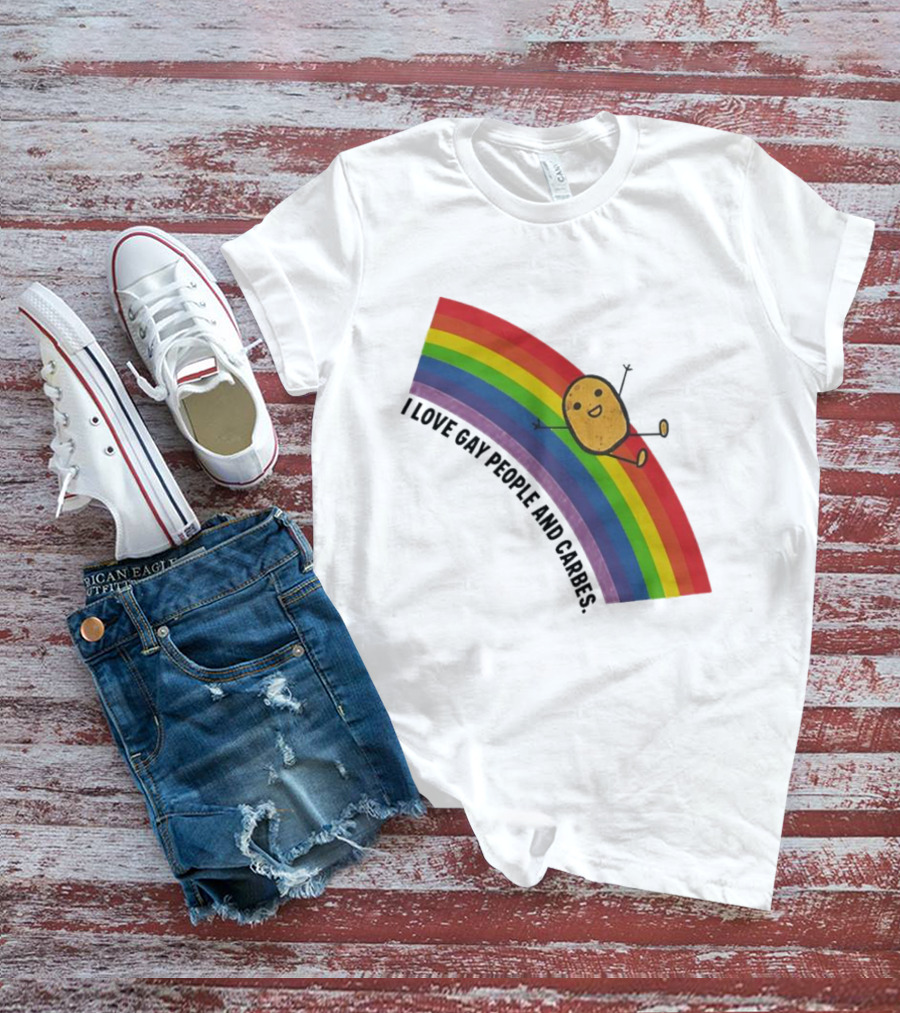 I Love Gay People And Carbes Rainbow Potato T-Shirt