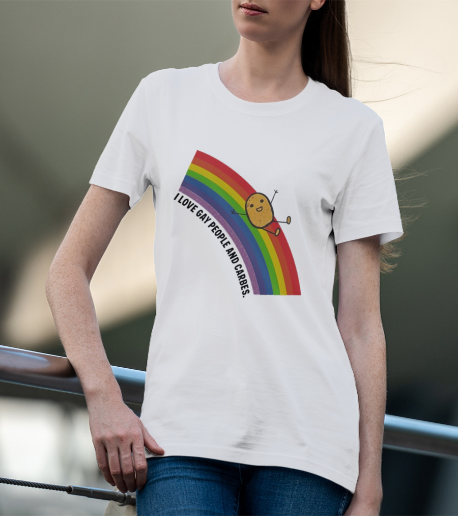I Love Gay People And Carbes Rainbow Potato T-Shirt