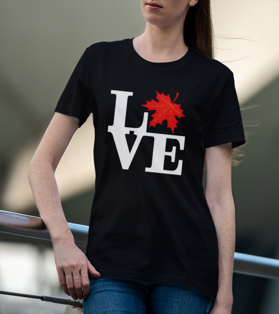 I Love Fall Season Leaf T-Shirt