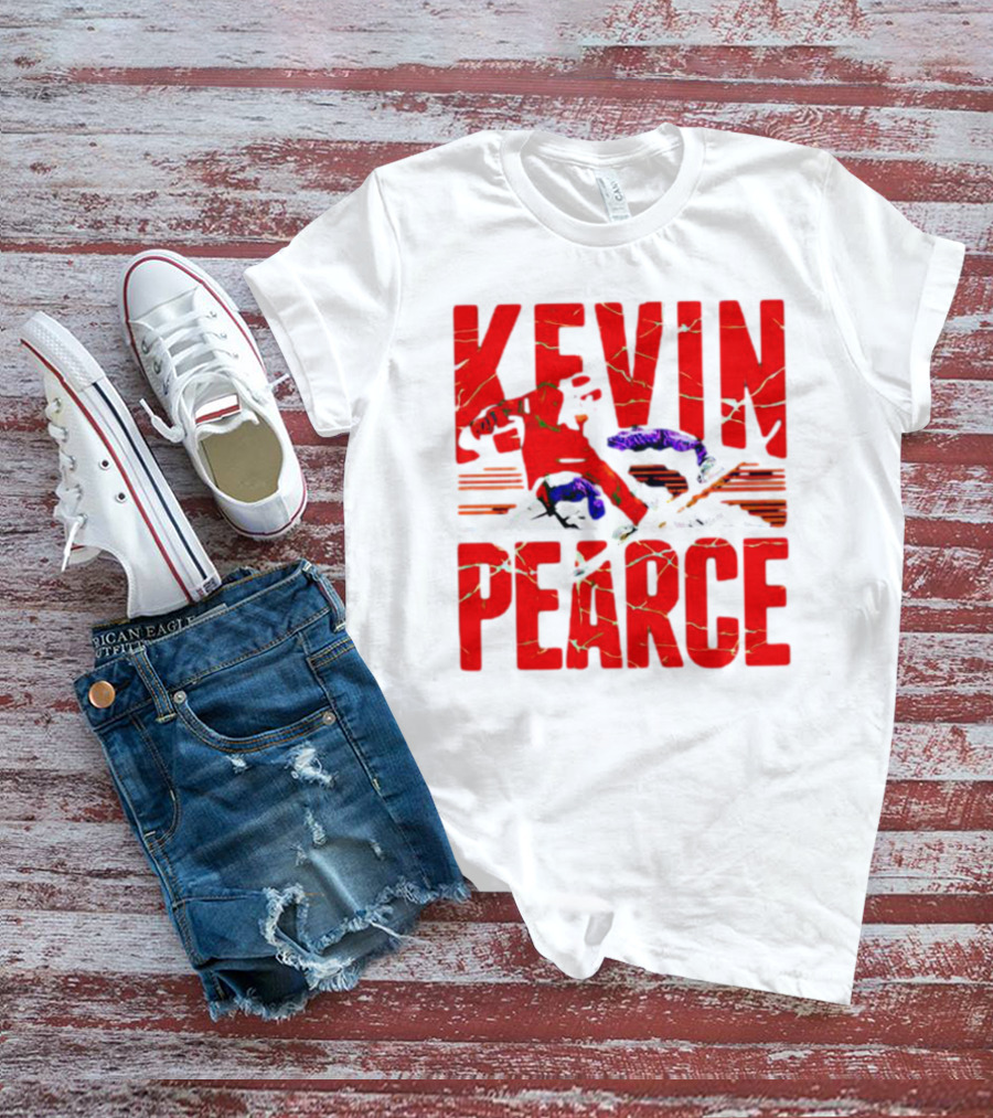 Kevin Pearce Snowboarder Action Red Letters T-Shirt