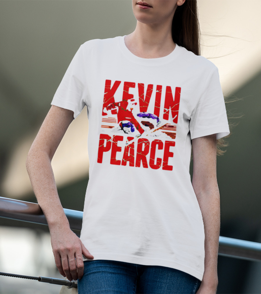 Kevin Pearce Snowboarder Action Red Letters T-Shirt