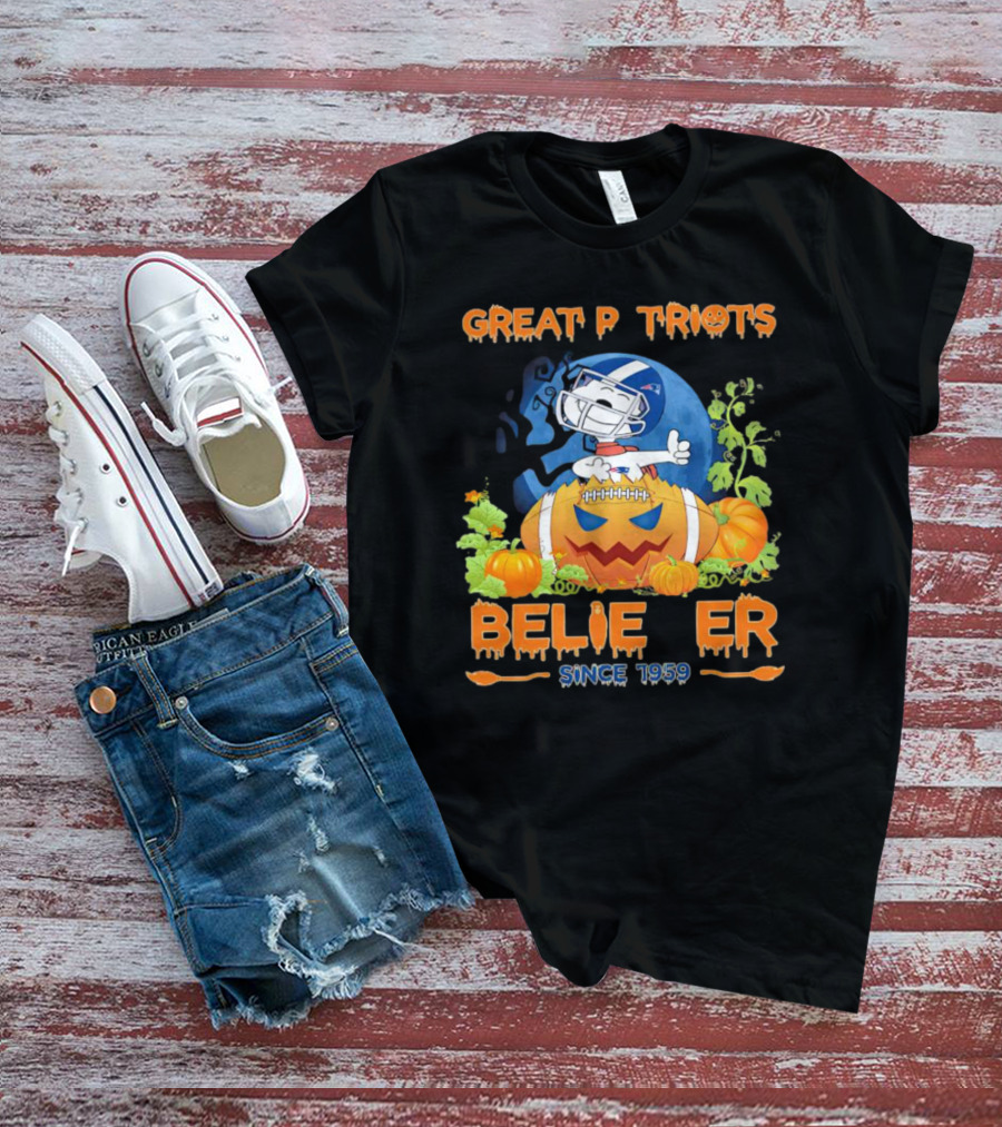 Great Patriots Believer Snoopy Halloween Since 1959 T-Shirt