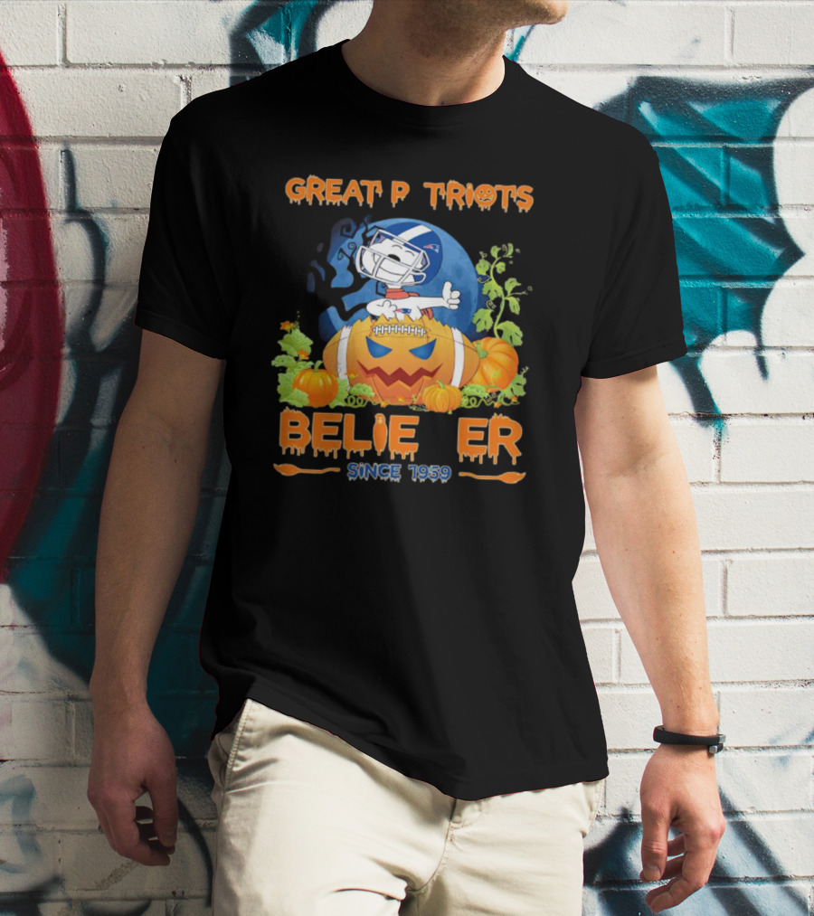 Great Patriots Believer Snoopy Halloween Since 1959 T-Shirt