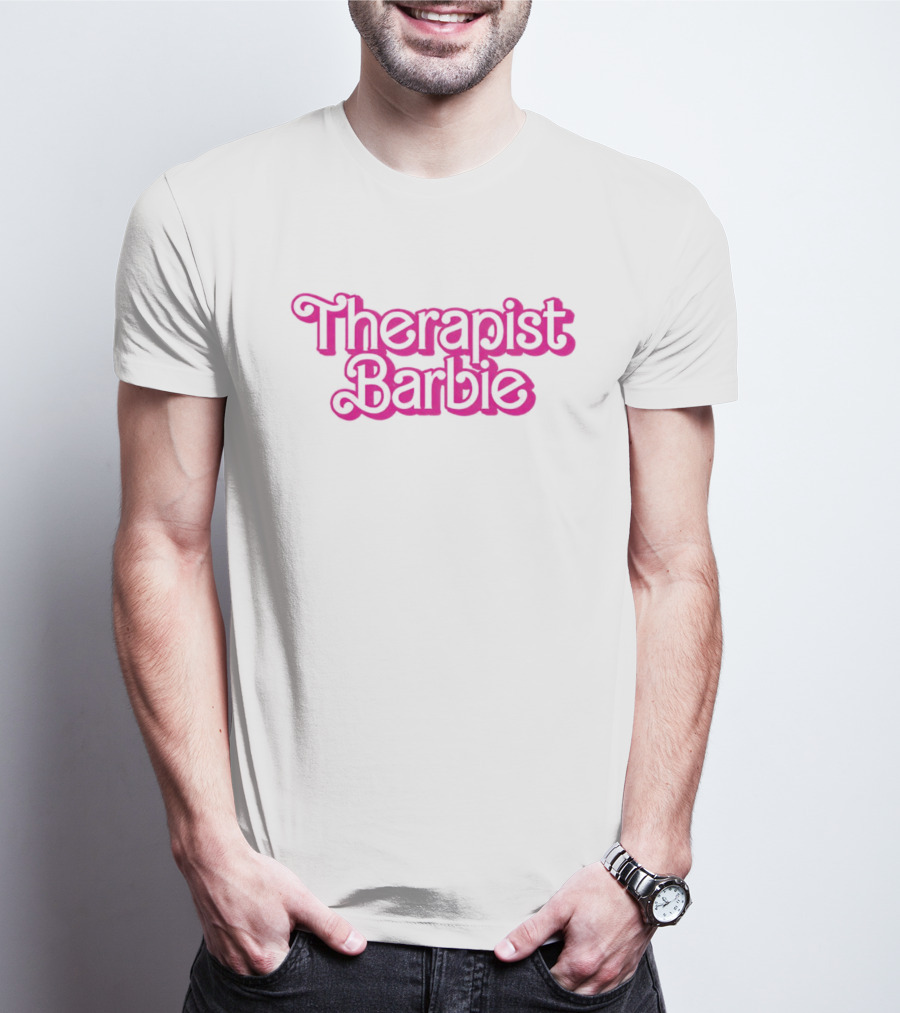 Therapist Barbie Vintage Pink Font T-Shirt