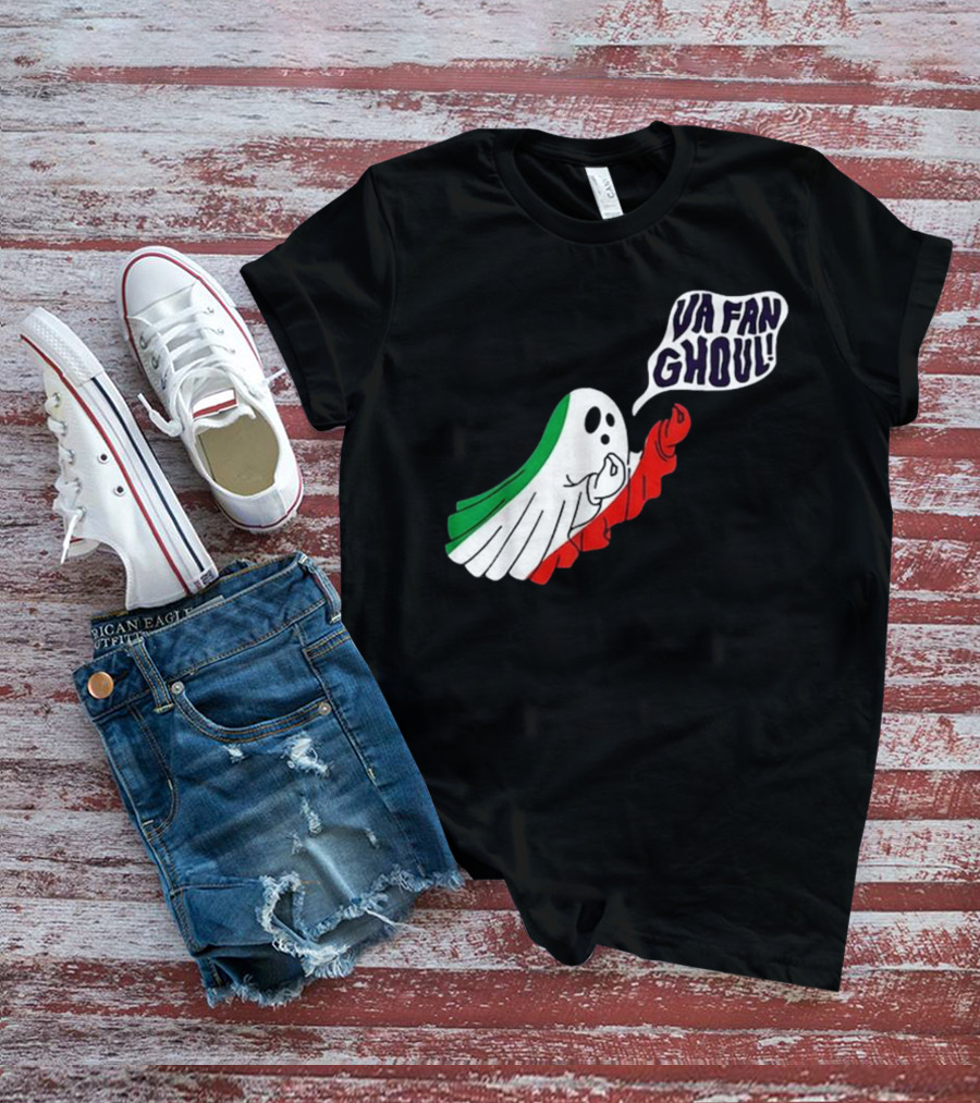 Va Fan Ghoul Italian Flag Colors Funny Halloween Ghost T-Shirt