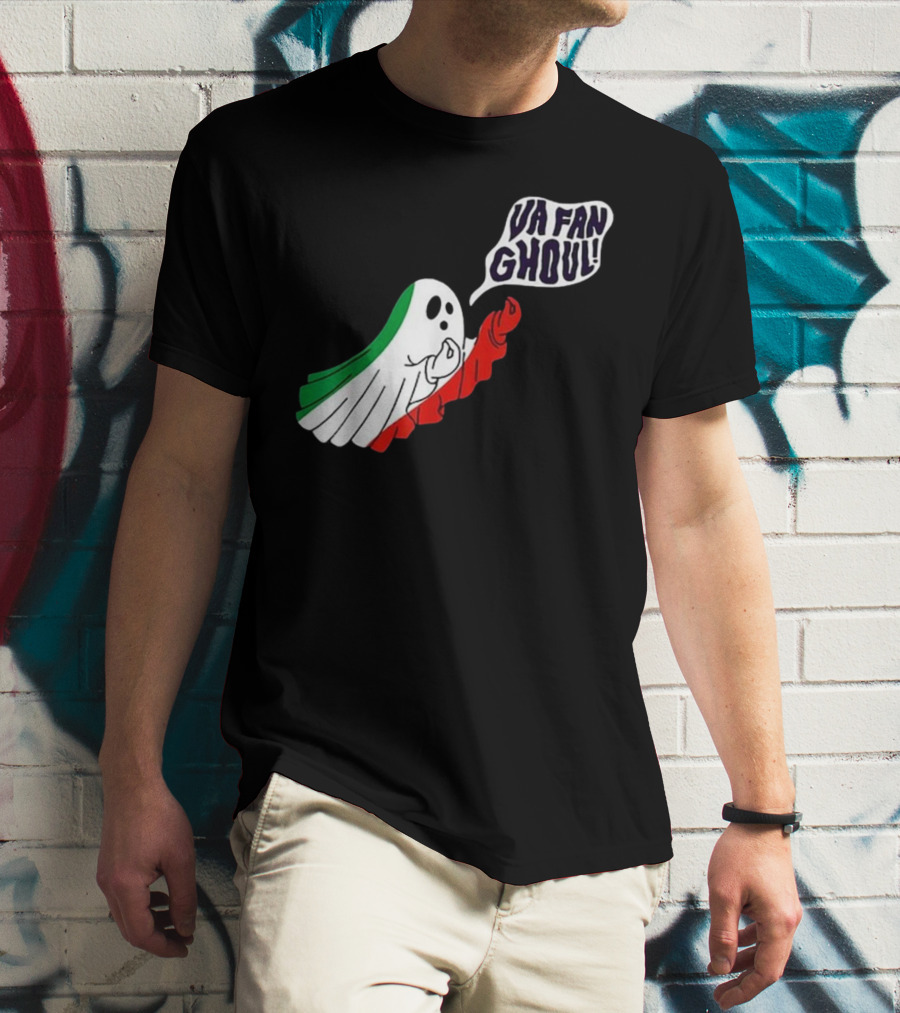 Va Fan Ghoul Italian Flag Colors Funny Halloween Ghost T-Shirt