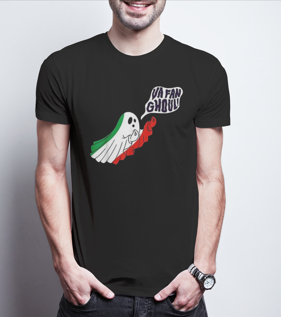 Va Fan Ghoul Italian Flag Colors Funny Halloween Ghost T-Shirt