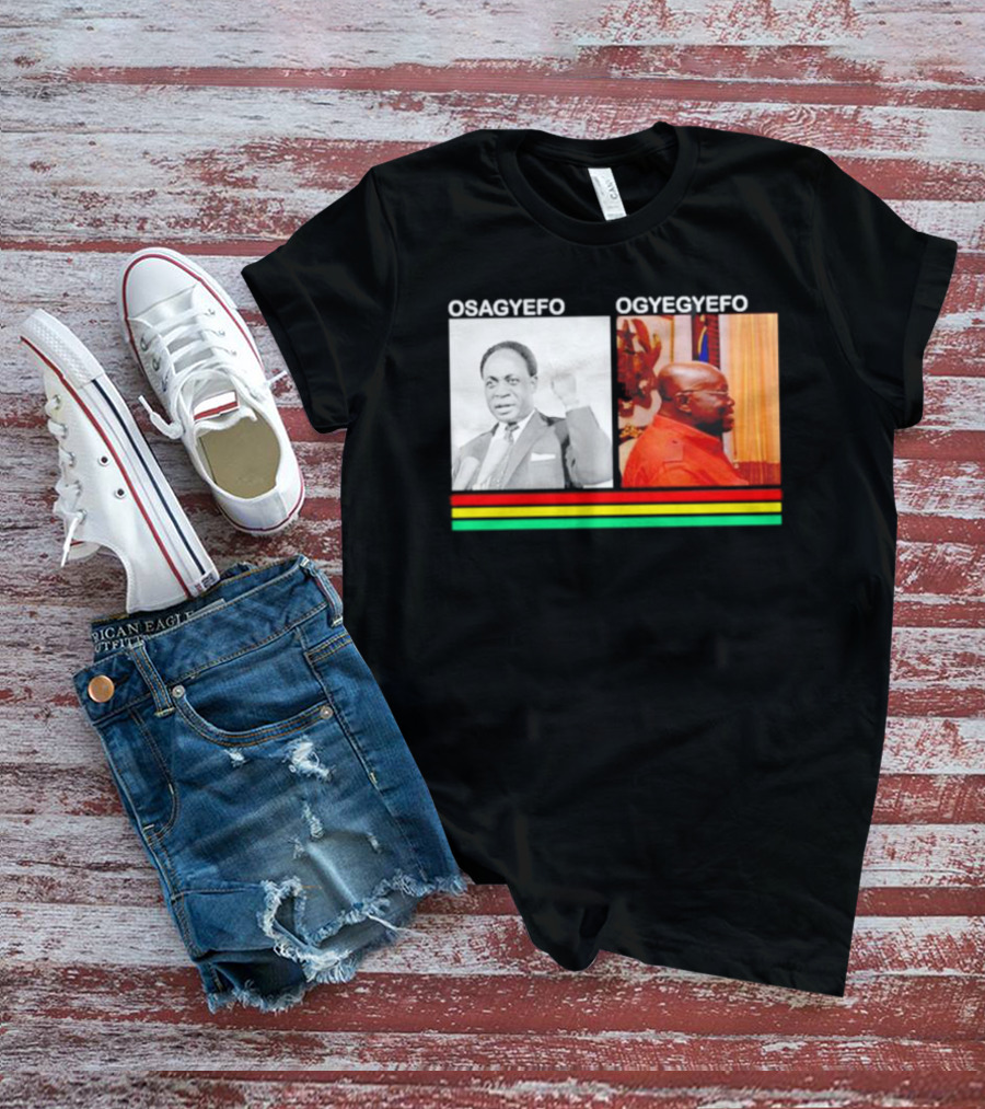 Osagyefo Ogyegyefo With Red Yellow Green Stripes T-Shirt