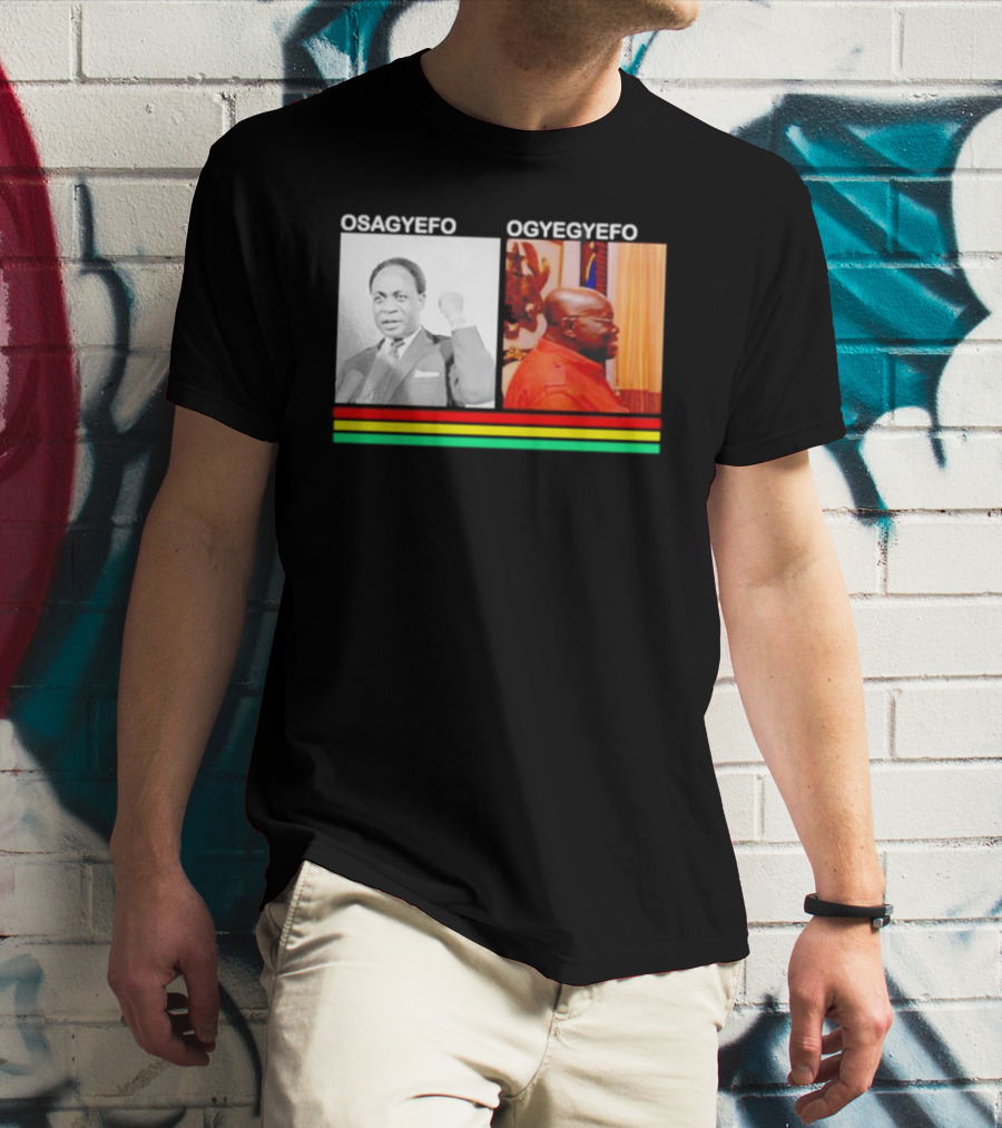 Osagyefo Ogyegyefo With Red Yellow Green Stripes T-Shirt