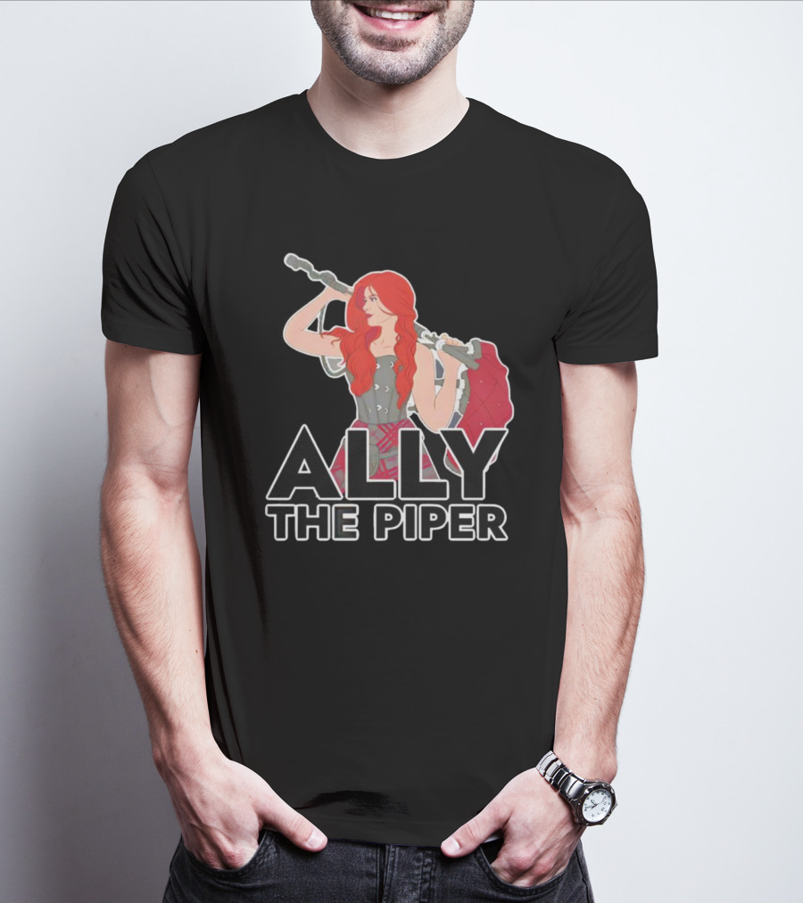 Ally The Piper Scottish Bagpipe Musician Redhead T-Shirt