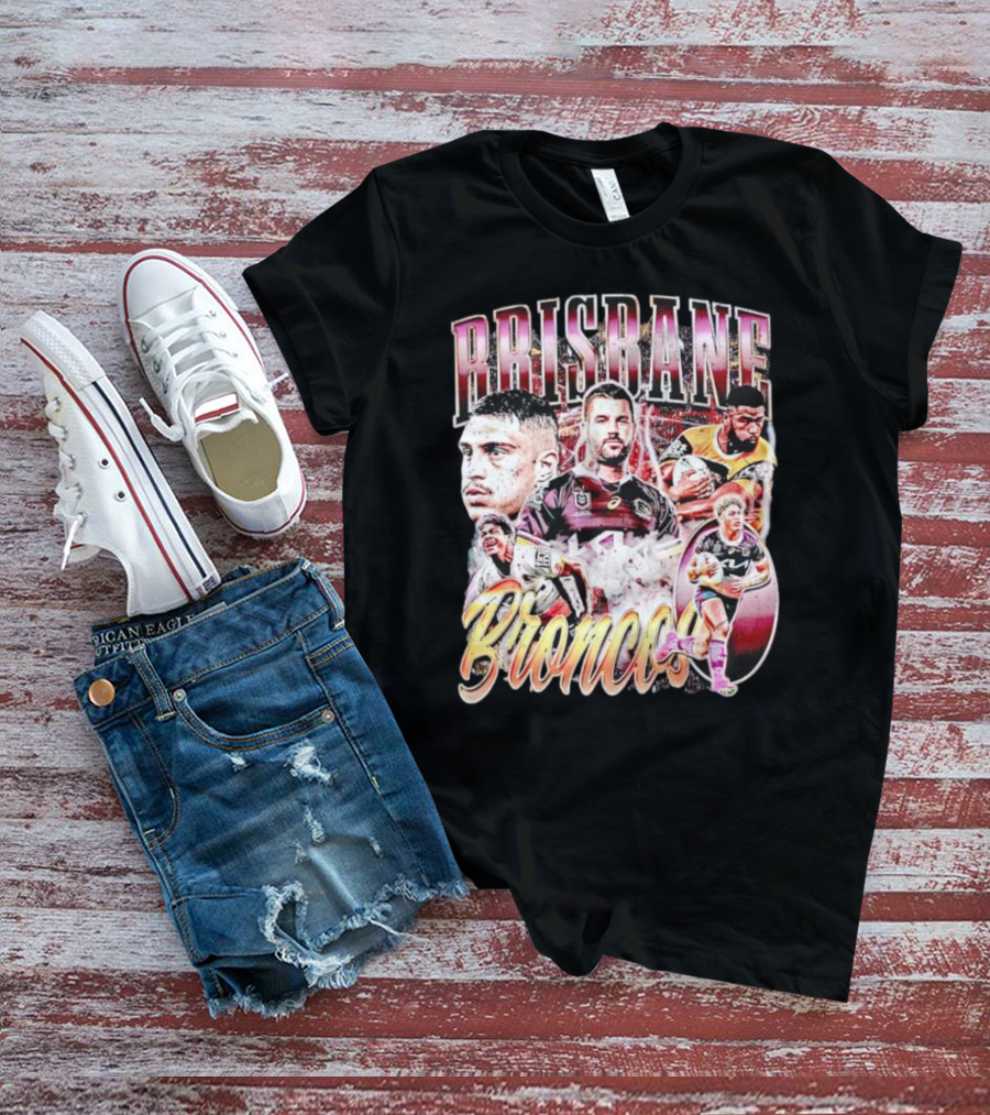 Brisbane Broncos Player Celebration Montage T-Shirt