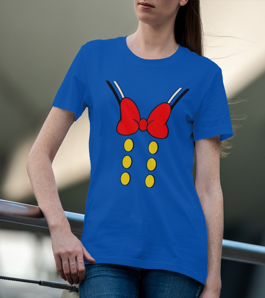 Donald Duck Halloween Minnie Mouse Bow And Buttons T-Shirt