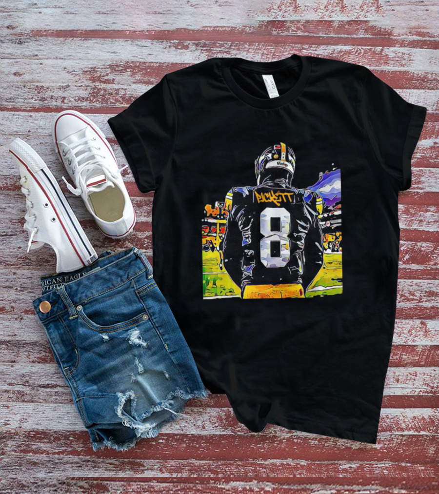 Kenny Pickett Number 8 Football Celebration Steelers T-Shirt