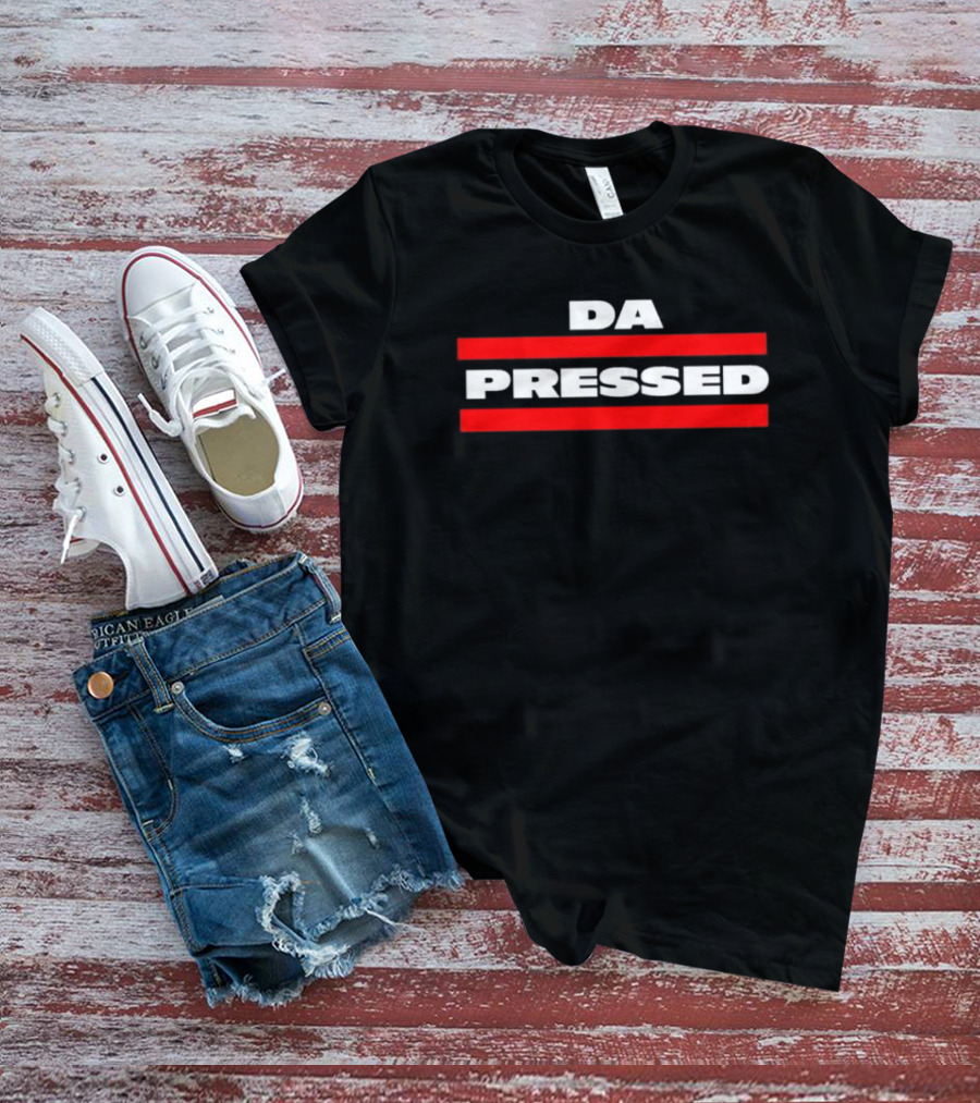 DA PRESSED Parody With Vintage Red And White Bars T-Shirt